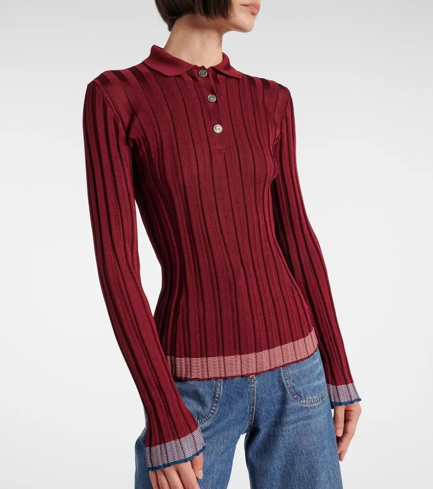 Etro Ribbed-knit polo sweater | Thumbnail 5