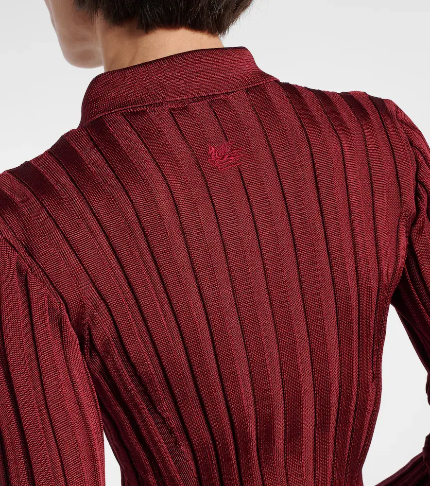 Etro Ribbed-knit polo sweater | Thumbnail 7