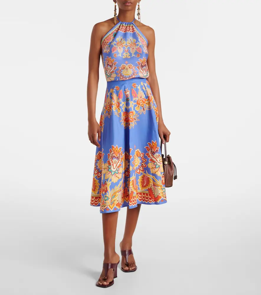 Etro Printed cotton midi skirt | Thumbnail 4 Etro Printed cotton midi skirt | Thumbnail 4