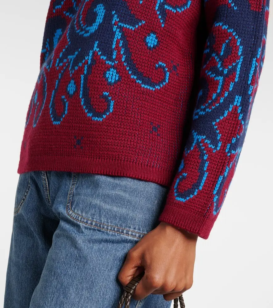 Etro Paisley wool jacquard polo sweater | Thumbnail 5