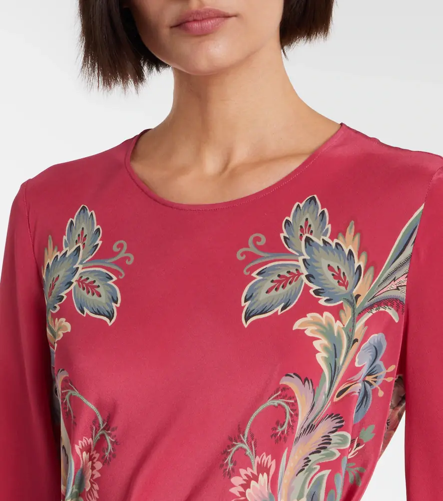 Etro Belted printed silk maxi dress | Thumbnail 4