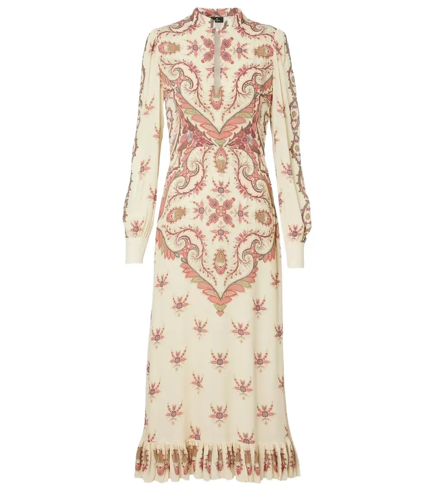 Etro Cutout printed midi dress