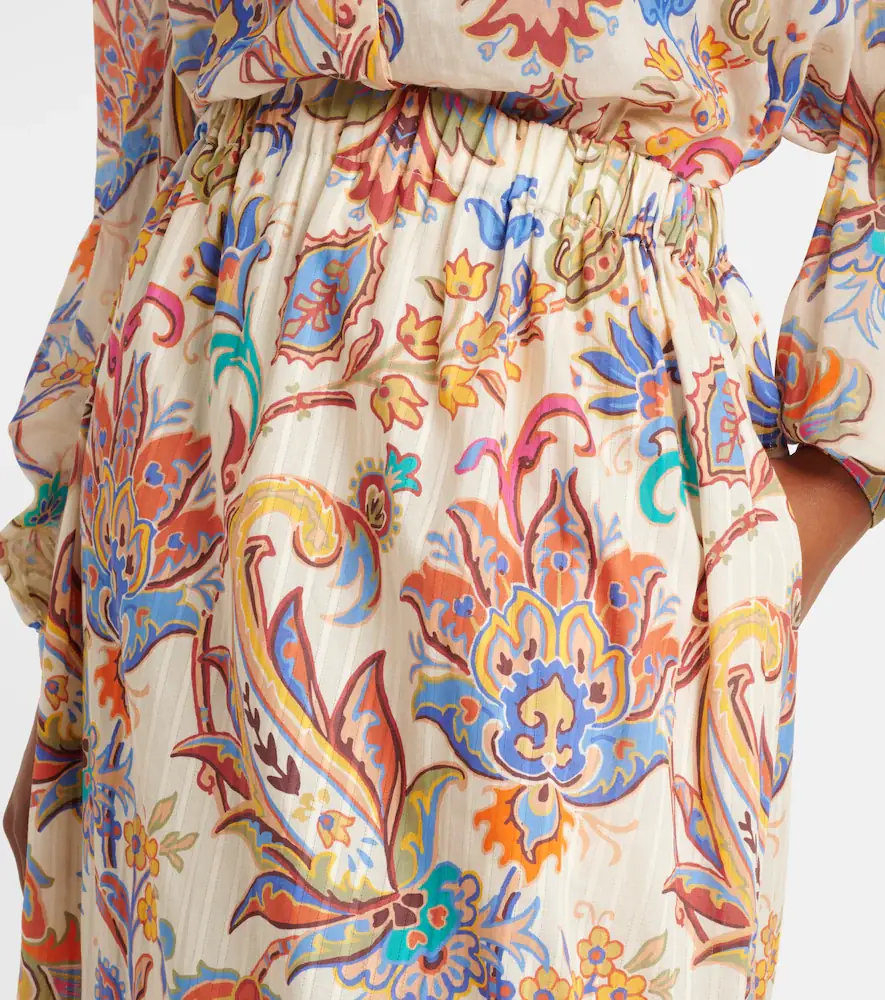 Etro Paisley tiered cotton maxi skirt | Thumbnail 5