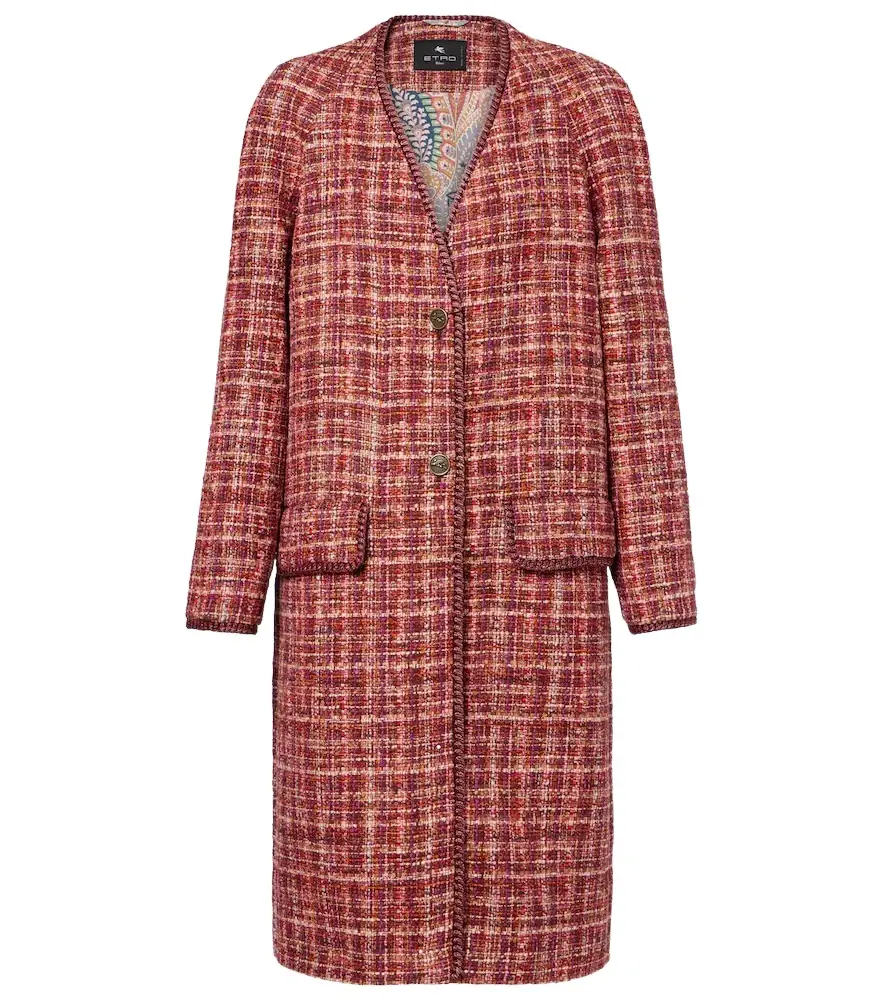 Etro Checked cotton and wool-blend coat | Image 1 Etro Checked cotton and wool-blend coat | Image 1