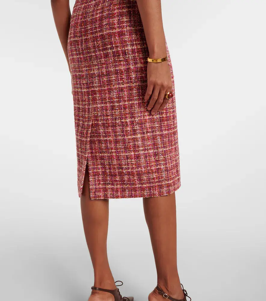 Etro Cotton and wool-blend midi dress | Thumbnail 2 Etro Cotton and wool-blend midi dress | Thumbnail 2