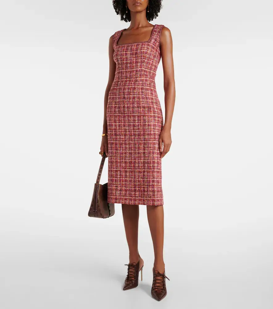 Etro Cotton and wool-blend midi dress | Thumbnail 3 Etro Cotton and wool-blend midi dress | Thumbnail 3