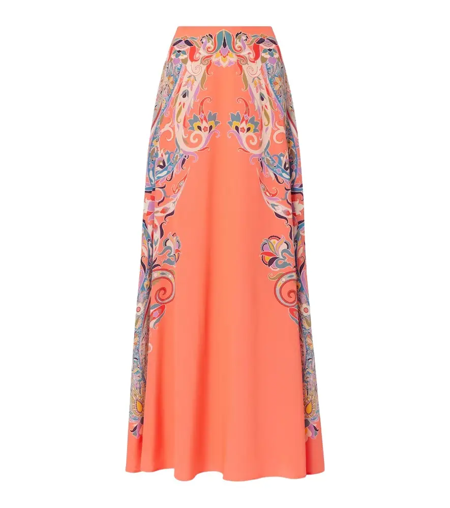 Etro Paisley silk maxi skirt