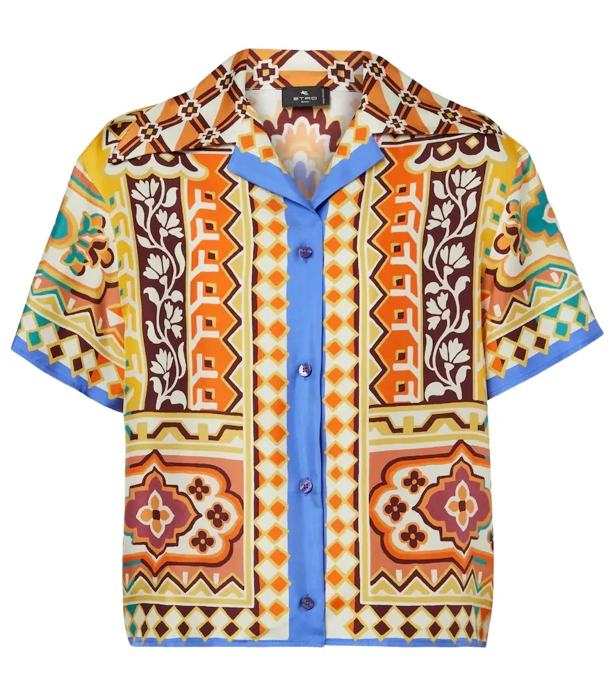 Etro Printed silk shirt