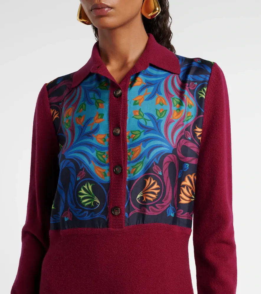 Etro Silk, wool, and cashmere shirt dress | Thumbnail 3 Etro Silk, wool, and cashmere shirt dress | Thumbnail 3