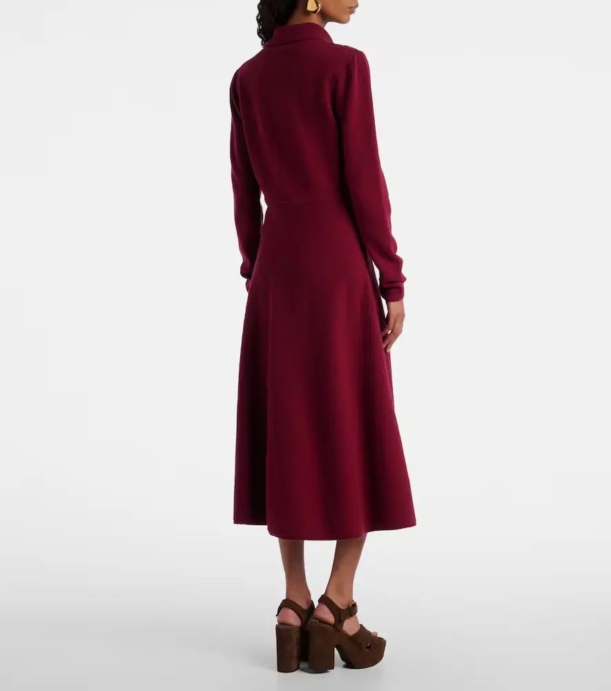 Etro Silk, wool, and cashmere shirt dress | Thumbnail 6 Etro Silk, wool, and cashmere shirt dress | Thumbnail 6