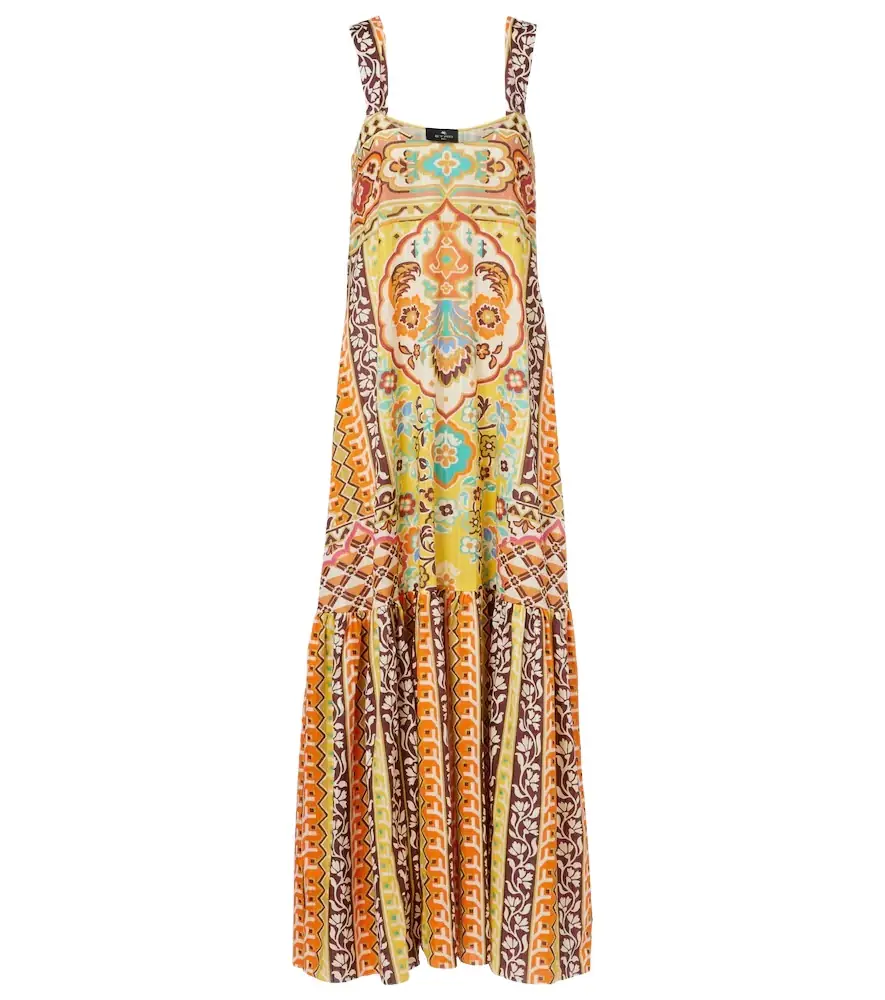 Etro Printed cotton maxi dress