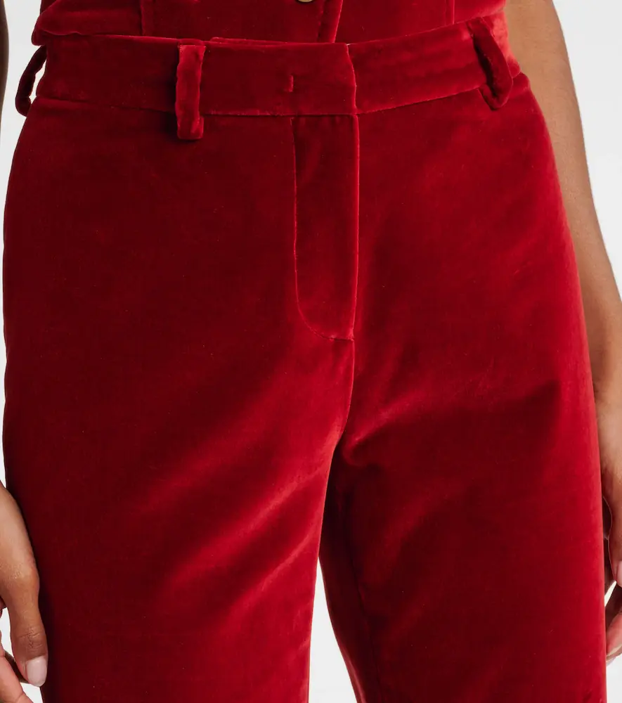 Etro Cotton velvet flared pants | Thumbnail 4