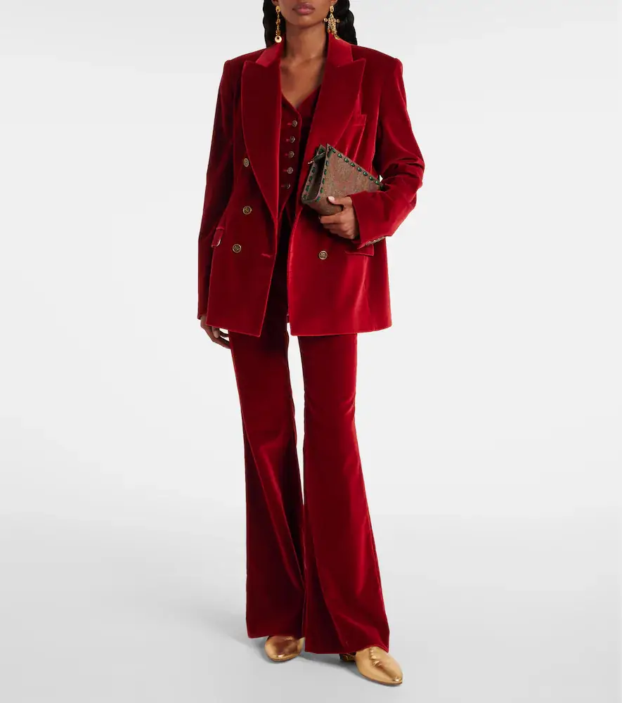 Etro Cotton velvet flared pants | Thumbnail 6