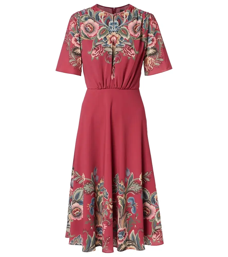 Etro Paisley crêpe jersey maxi dress