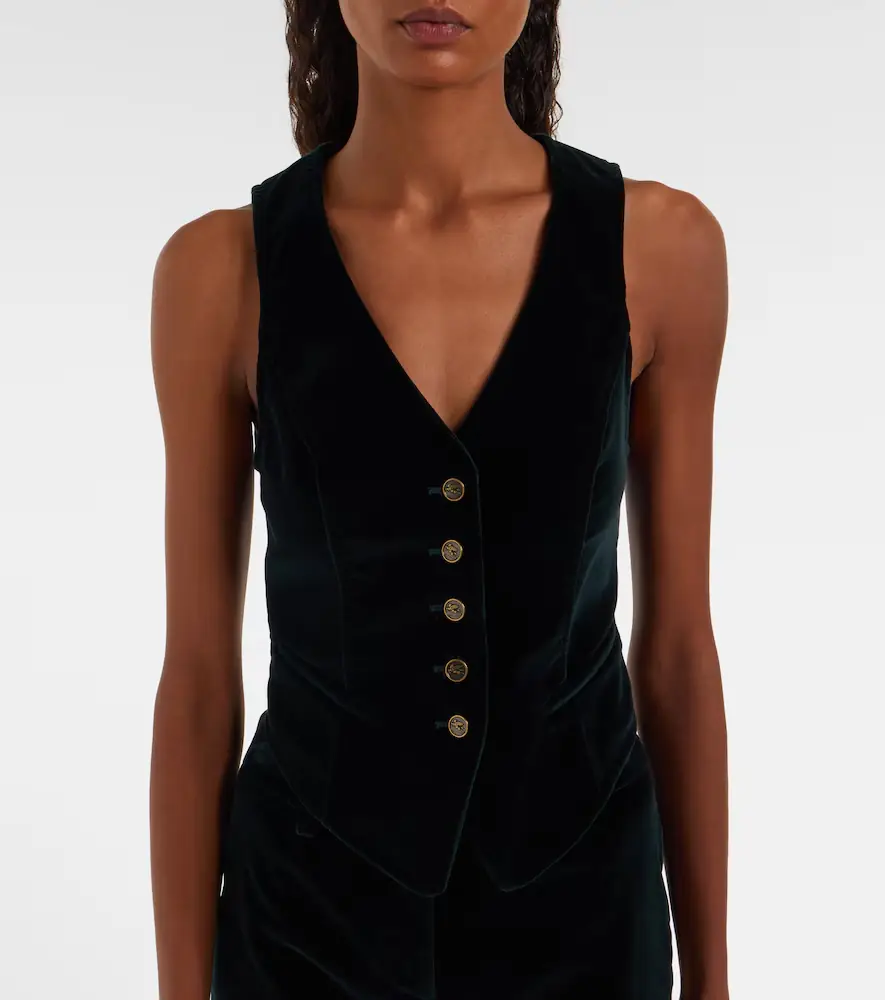 Etro Cotton velvet vest | Thumbnail 5