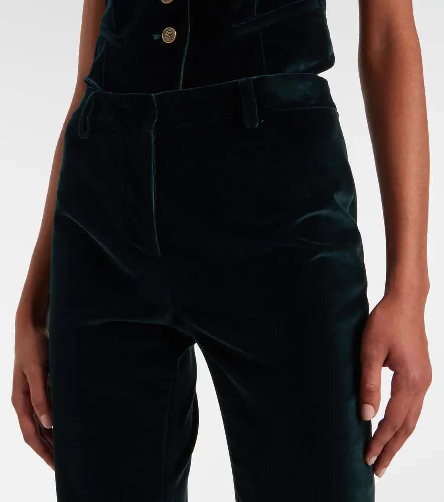 Etro Cotton velvet flared pants | Thumbnail 2 Etro Cotton velvet flared pants | Thumbnail 2