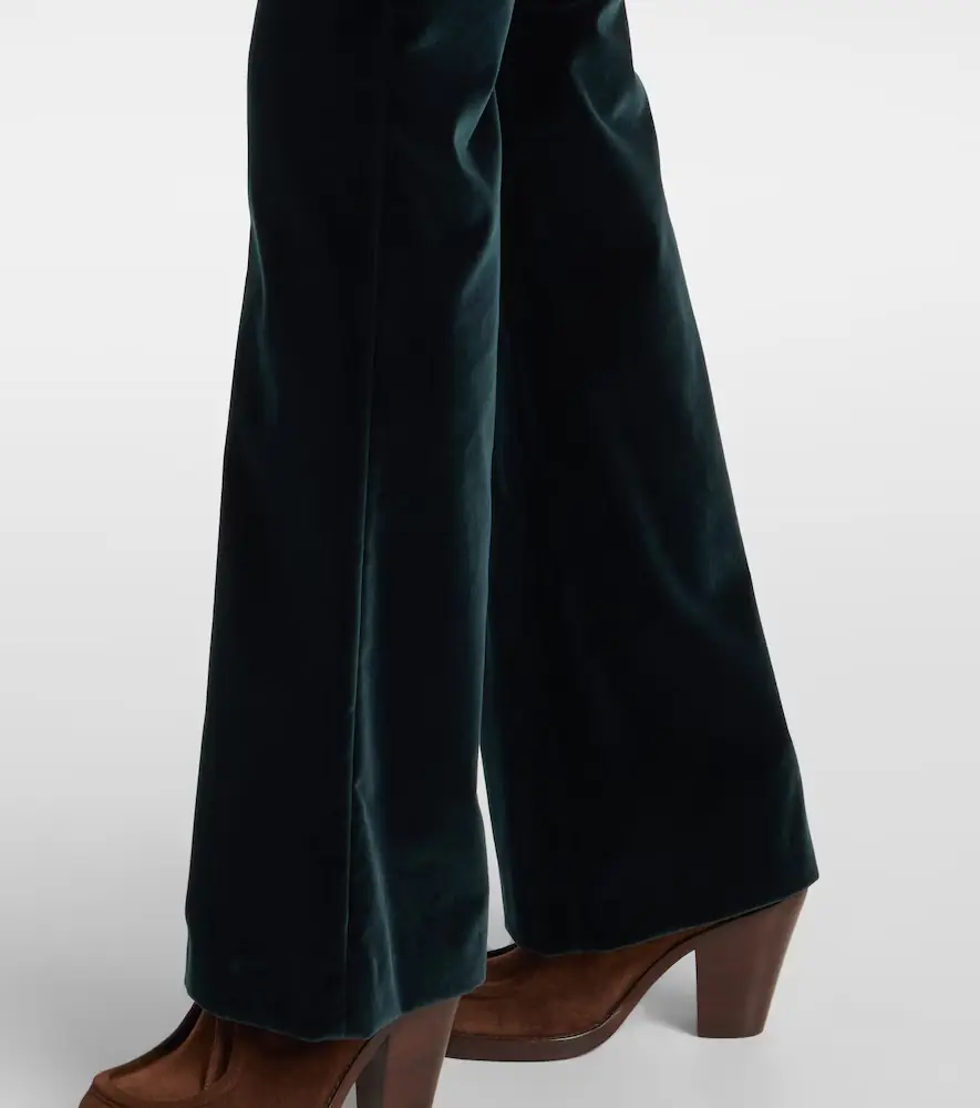 Etro Cotton velvet flared pants | Thumbnail 3 Etro Cotton velvet flared pants | Thumbnail 3