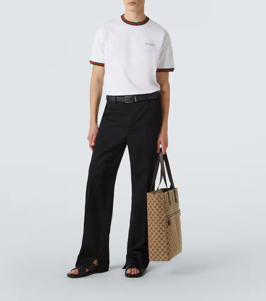 Gucci Webstripe logo cotton jersey T-shirt | Thumbnail 5