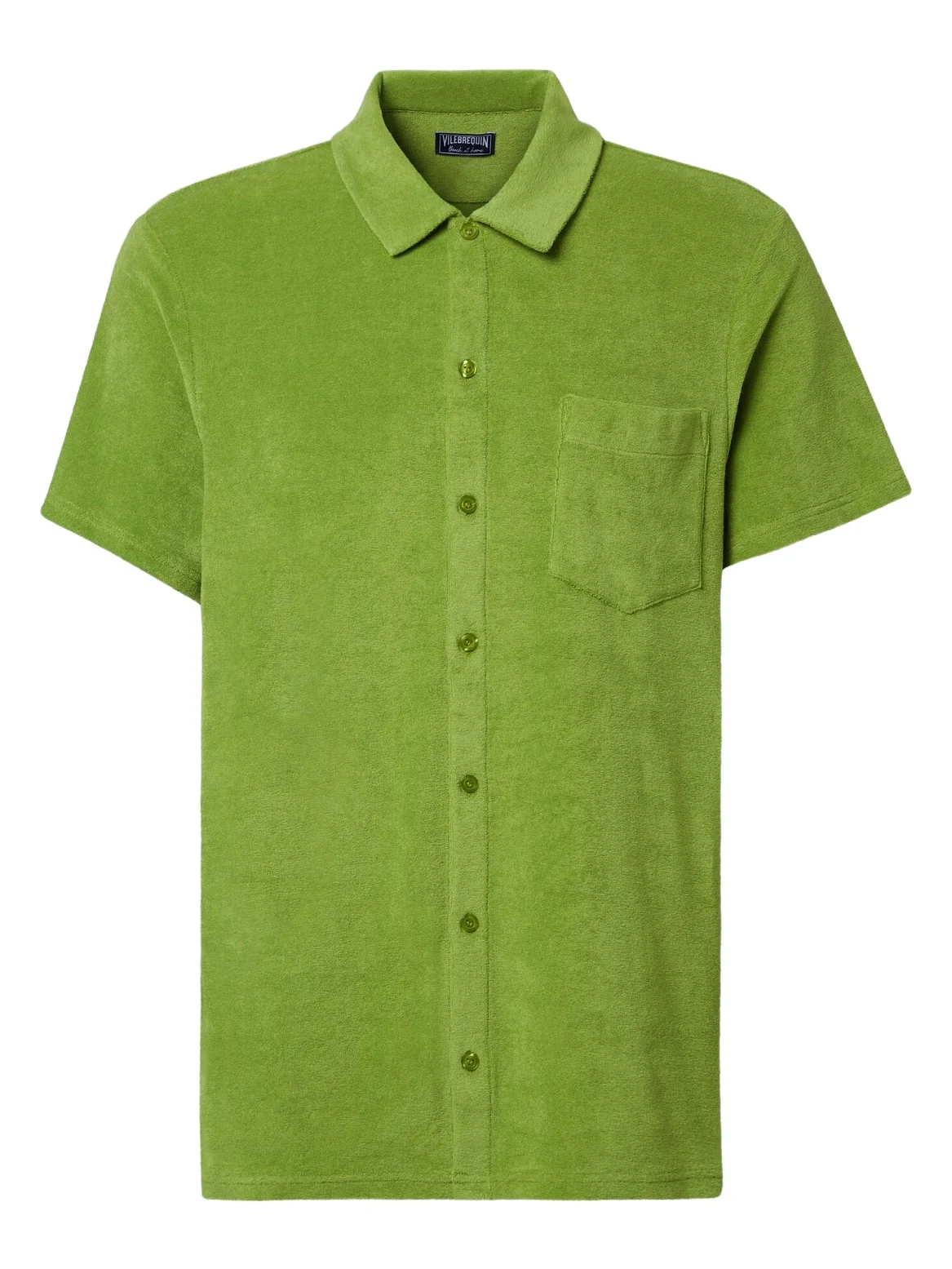 Cotton-blend terry bowling shirt Cotton-blend terry bowling shirt