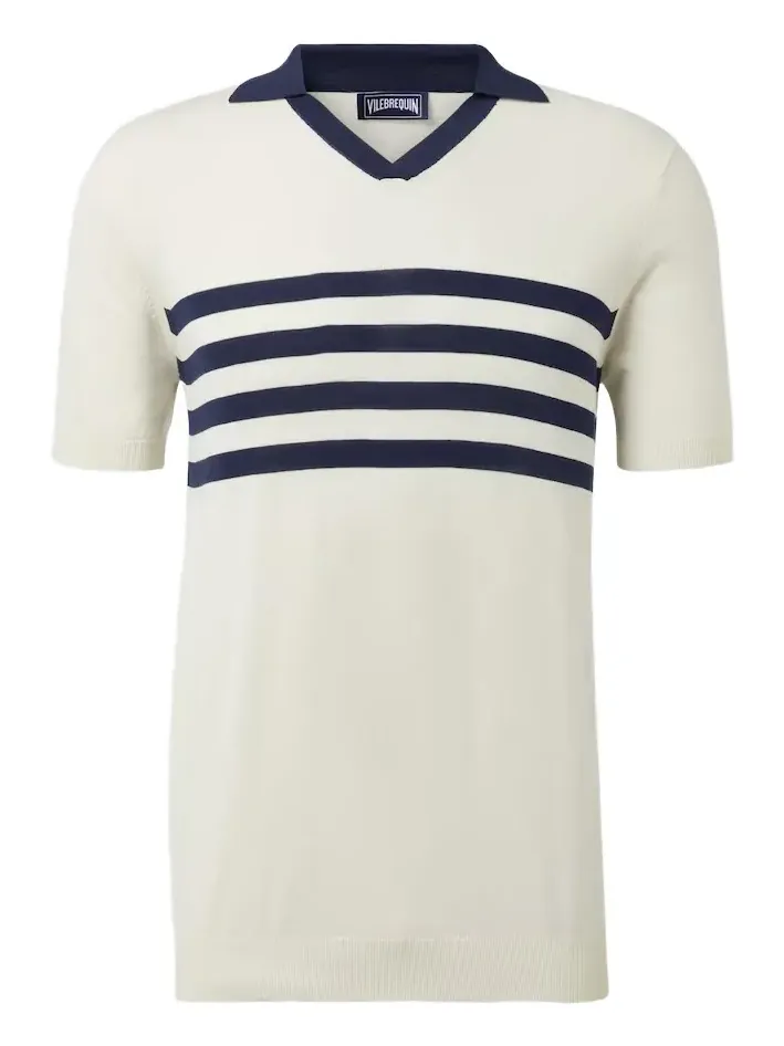 Striped cotton polo shirt Striped cotton polo shirt