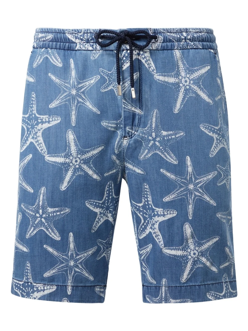 Printed denim Bermuda shorts Printed denim Bermuda shorts