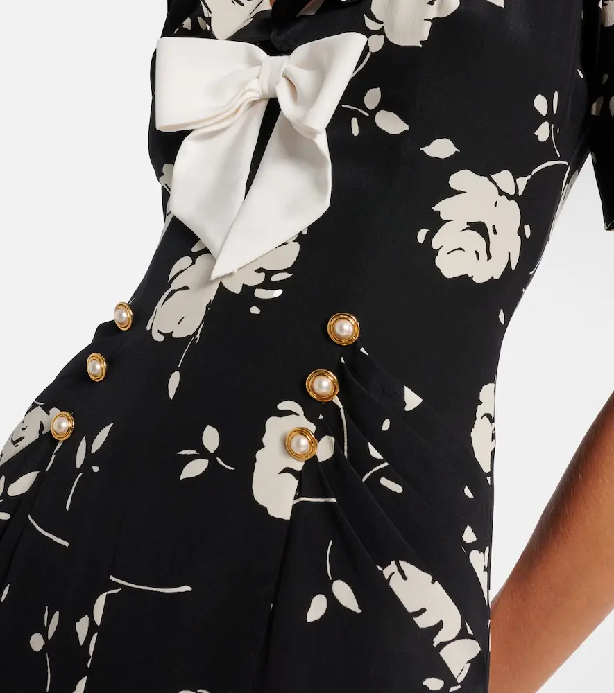 Alessandra Rich Floral printed silk midi dress | Thumbnail 5 Alessandra Rich Floral printed silk midi dress | Thumbnail 5