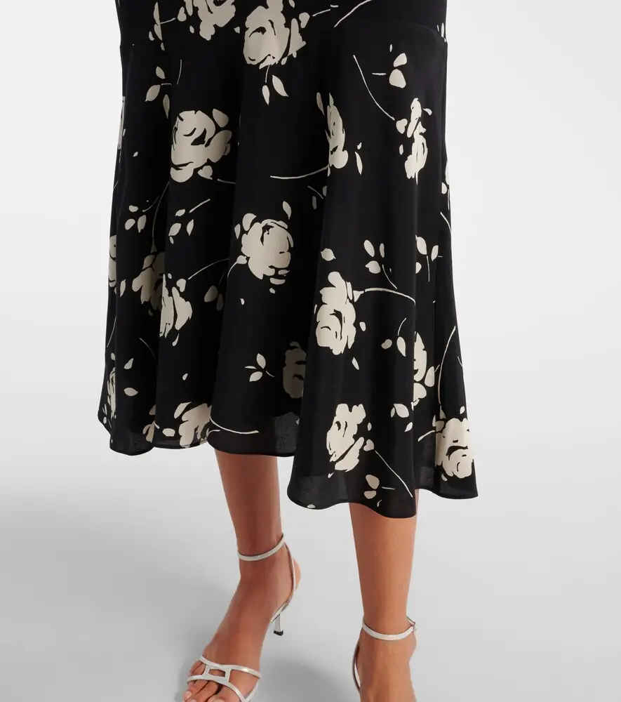 Alessandra Rich Floral printed silk midi dress | Thumbnail 6 Alessandra Rich Floral printed silk midi dress | Thumbnail 6