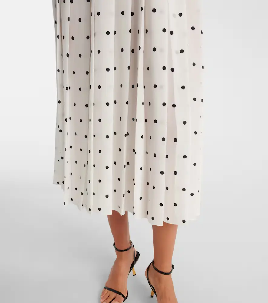 Alessandra Rich Polka-dot silk midi dress | Thumbnail 2 Alessandra Rich Polka-dot silk midi dress | Thumbnail 2
