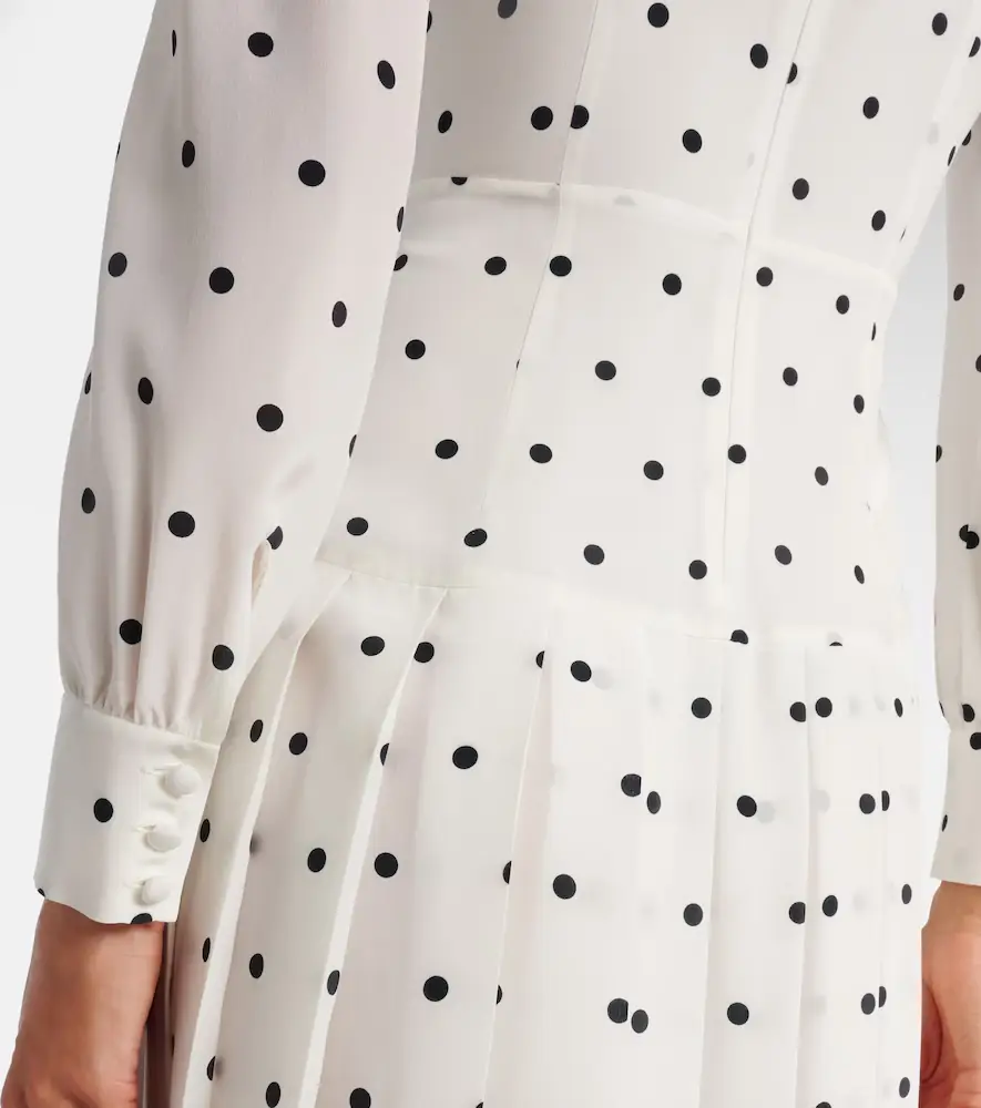 Alessandra Rich Polka-dot silk midi dress | Thumbnail 5 Alessandra Rich Polka-dot silk midi dress | Thumbnail 5