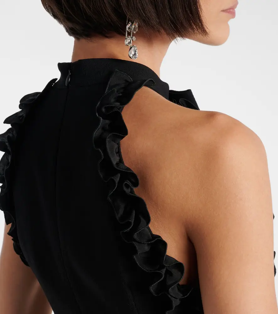 Alessandra Rich Bow-detail wool-blend crêpe minidress | Thumbnail 3 Alessandra Rich Bow-detail wool-blend crêpe minidress | Thumbnail 3