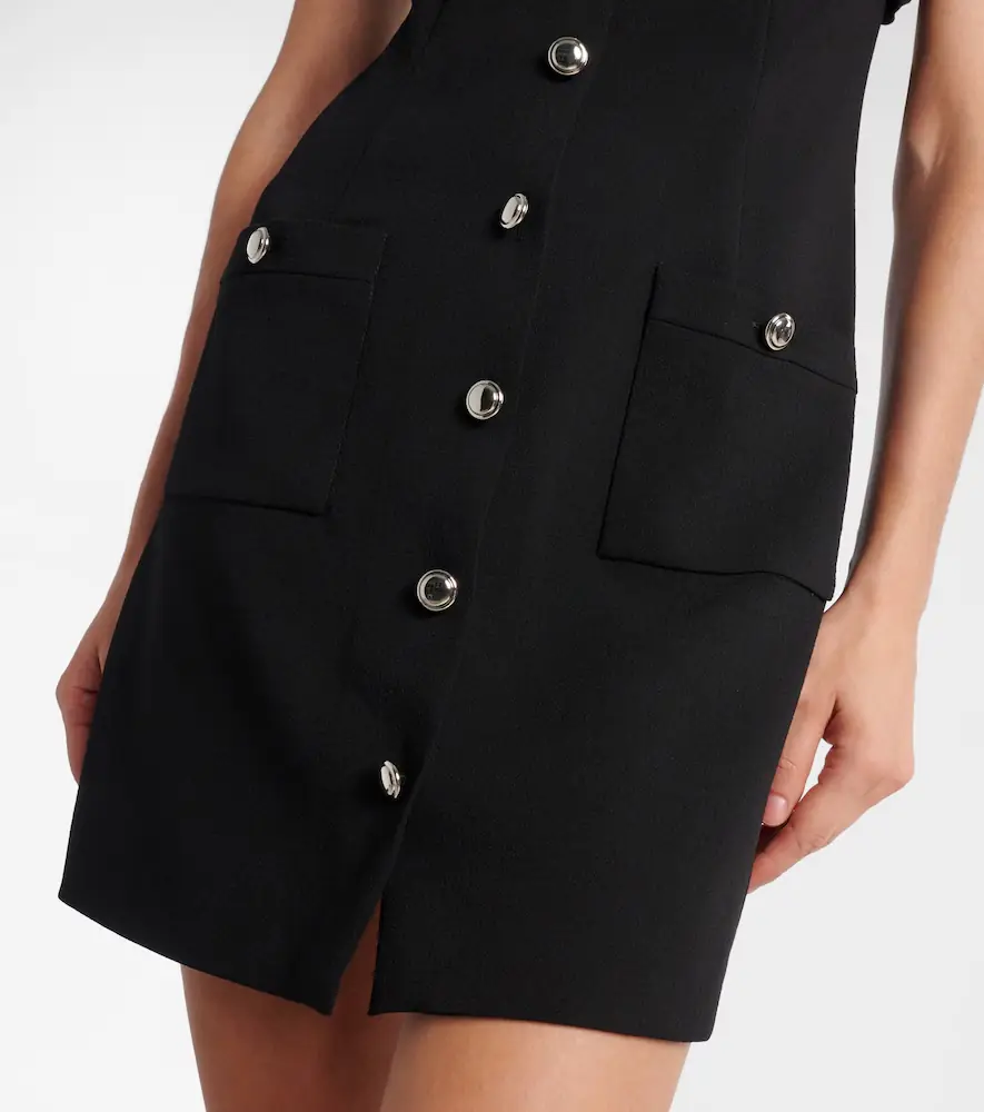 Alessandra Rich Bow-detail wool-blend crêpe minidress | Thumbnail 4 Alessandra Rich Bow-detail wool-blend crêpe minidress | Thumbnail 4