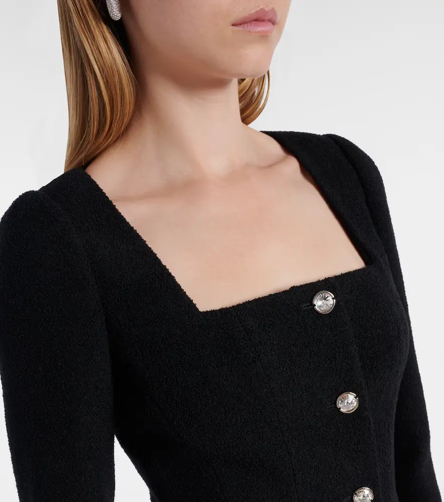 Alessandra Rich Wool-blend twill bouclé jacket | Thumbnail 5 Alessandra Rich Wool-blend twill bouclé jacket | Thumbnail 5