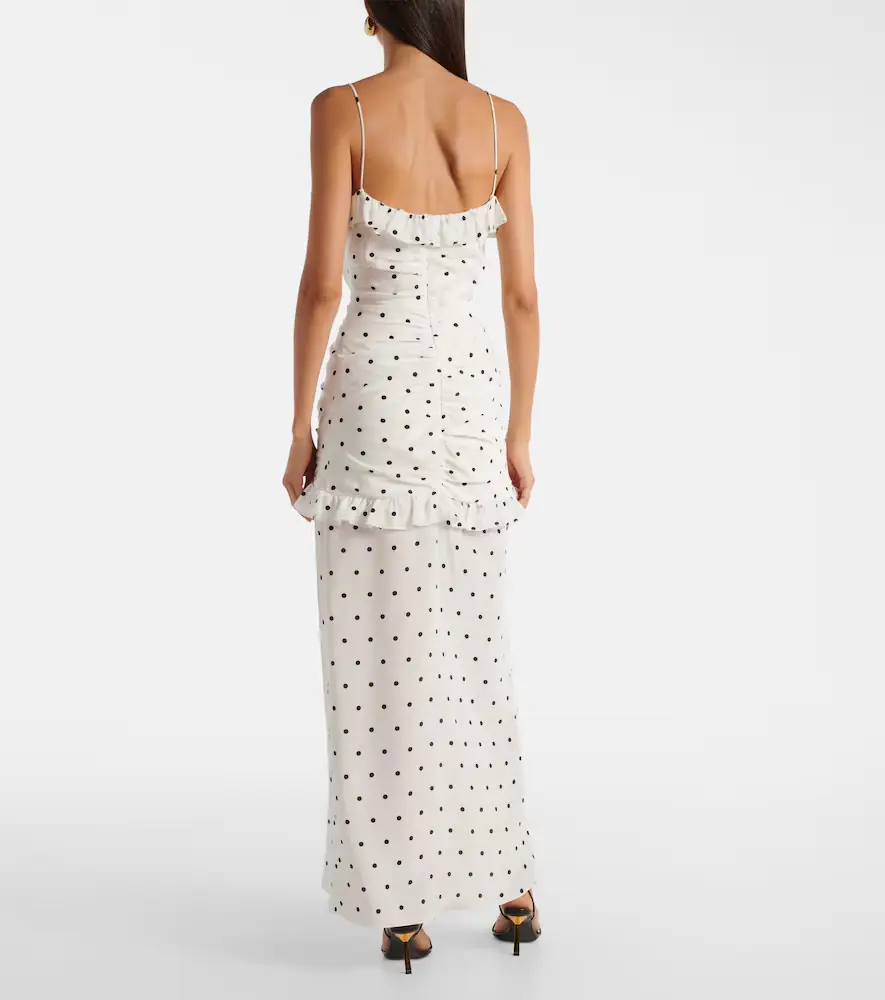 Alessandra Rich Ruched polka-dot silk maxi dress | Thumbnail 5 Alessandra Rich Ruched polka-dot silk maxi dress | Thumbnail 5