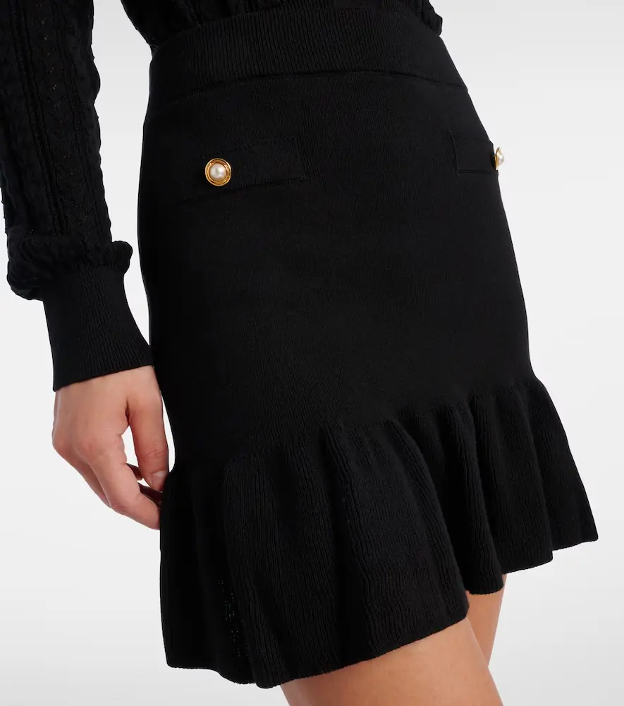 Alessandra Rich Cotton and cashmere miniskirt | Thumbnail 3 Alessandra Rich Cotton and cashmere miniskirt | Thumbnail 3