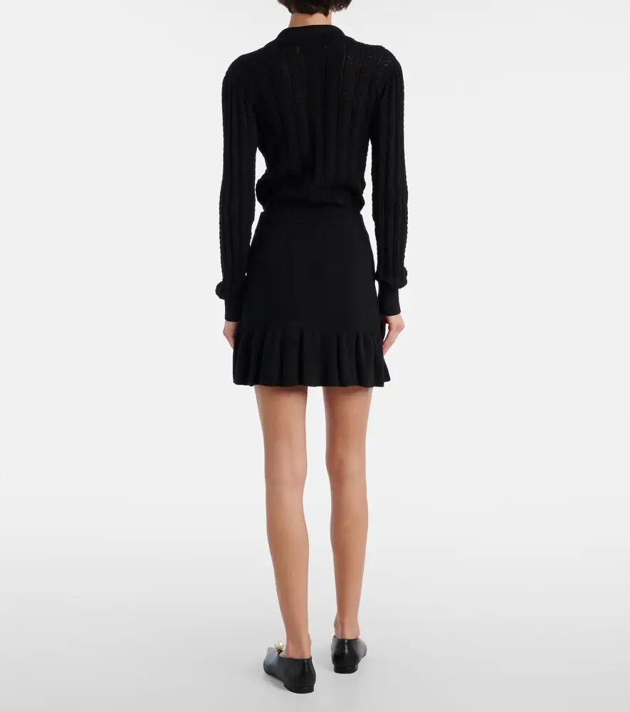 Alessandra Rich Cotton and cashmere miniskirt | Thumbnail 4 Alessandra Rich Cotton and cashmere miniskirt | Thumbnail 4