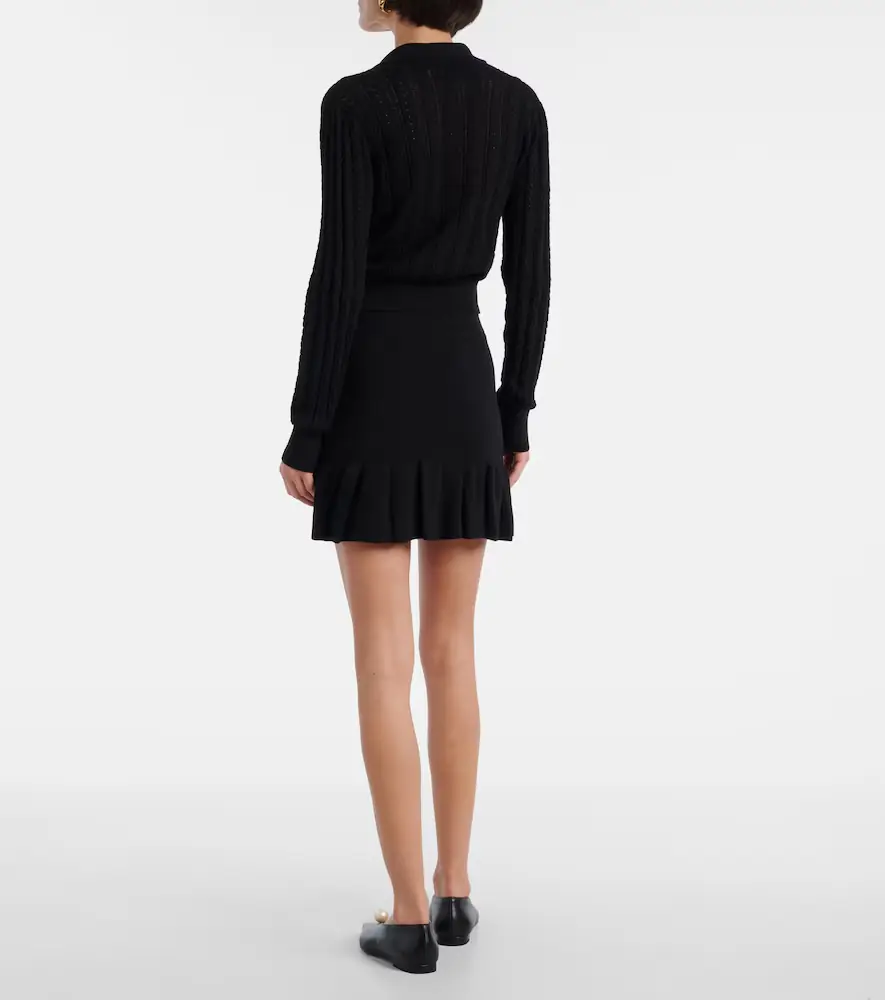 Alessandra Rich Pointelle cotton and cashmere cardigan | Thumbnail 5 Alessandra Rich Pointelle cotton and cashmere cardigan | Thumbnail 5