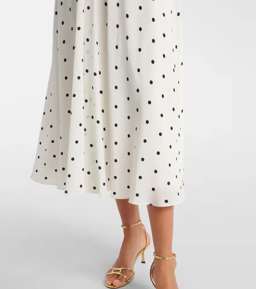 Alessandra Rich Polka-dot silk midi dress | Thumbnail 6 Alessandra Rich Polka-dot silk midi dress | Thumbnail 6
