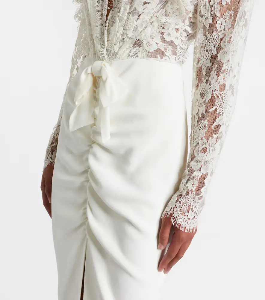 Alessandra Rich Lace gown | Thumbnail 5 Alessandra Rich Lace gown | Thumbnail 5