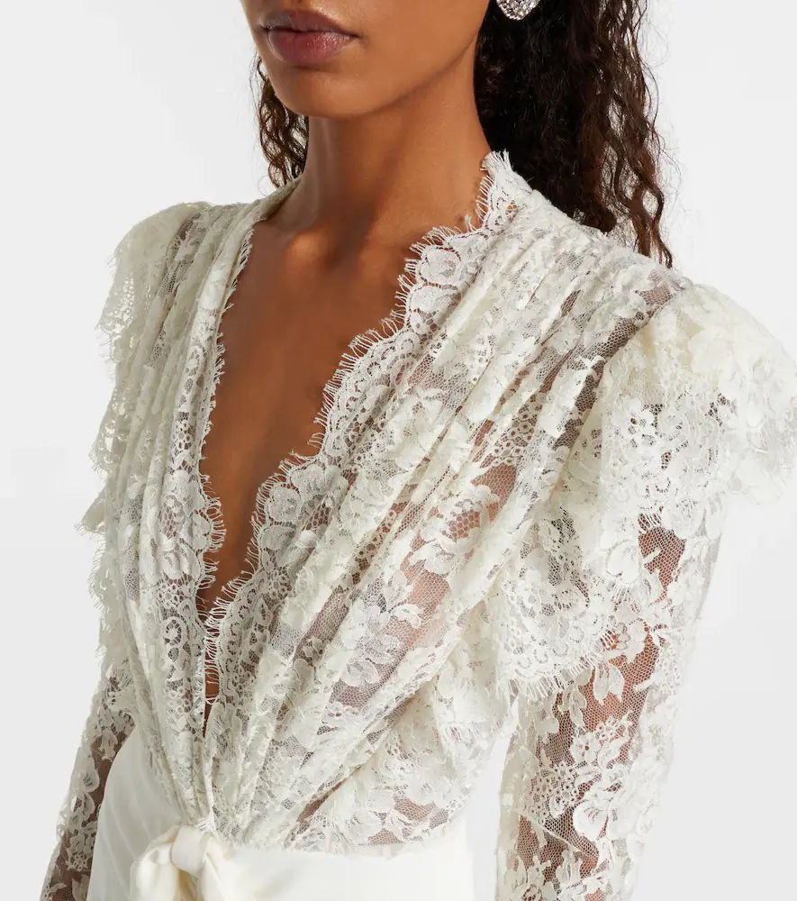 Alessandra Rich Lace gown | Thumbnail 6 Alessandra Rich Lace gown | Thumbnail 6