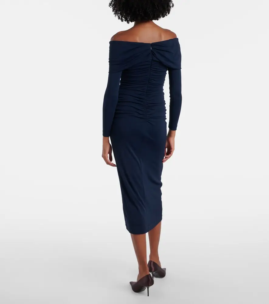 Carolina Herrera Off-shoulder ruched midi dress | Thumbnail 2 Carolina Herrera Off-shoulder ruched midi dress | Thumbnail 2