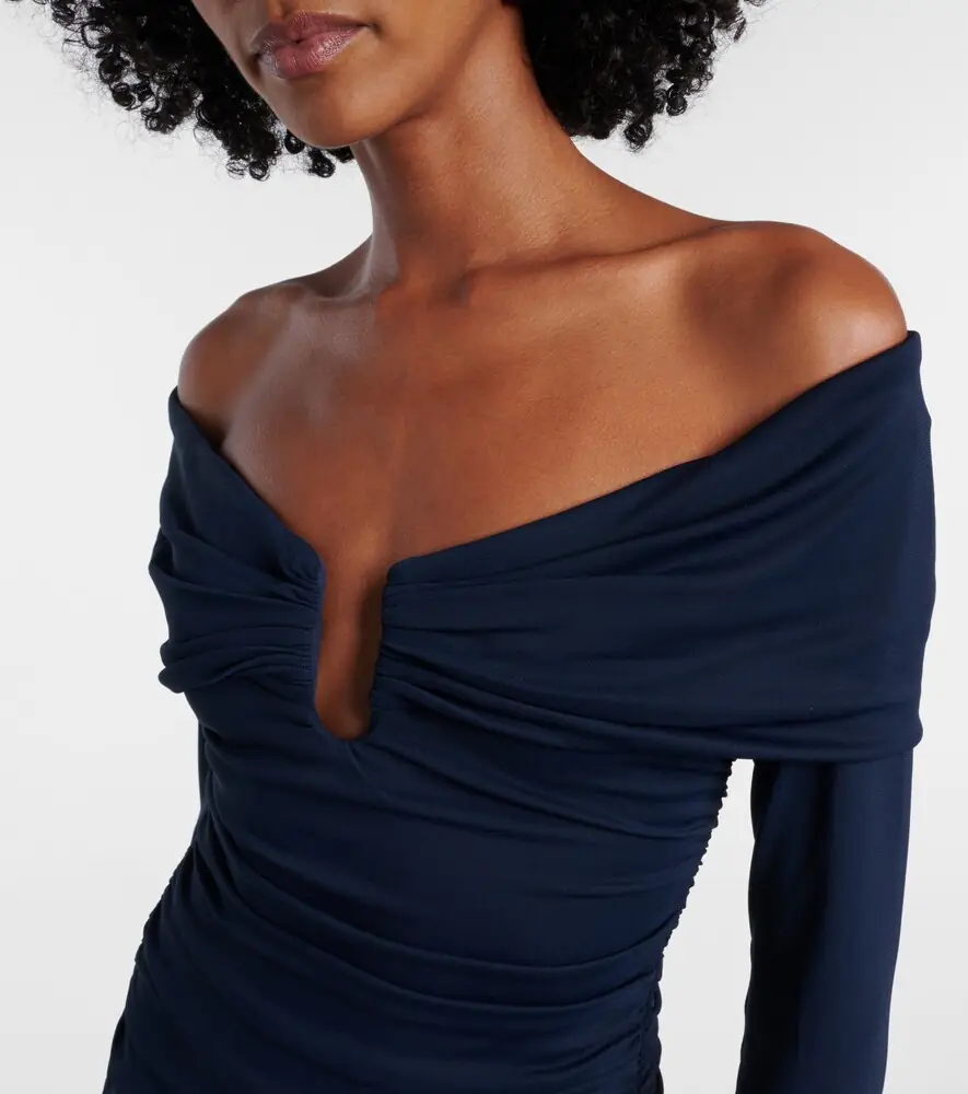 Carolina Herrera Off-shoulder ruched midi dress | Thumbnail 3 Carolina Herrera Off-shoulder ruched midi dress | Thumbnail 3