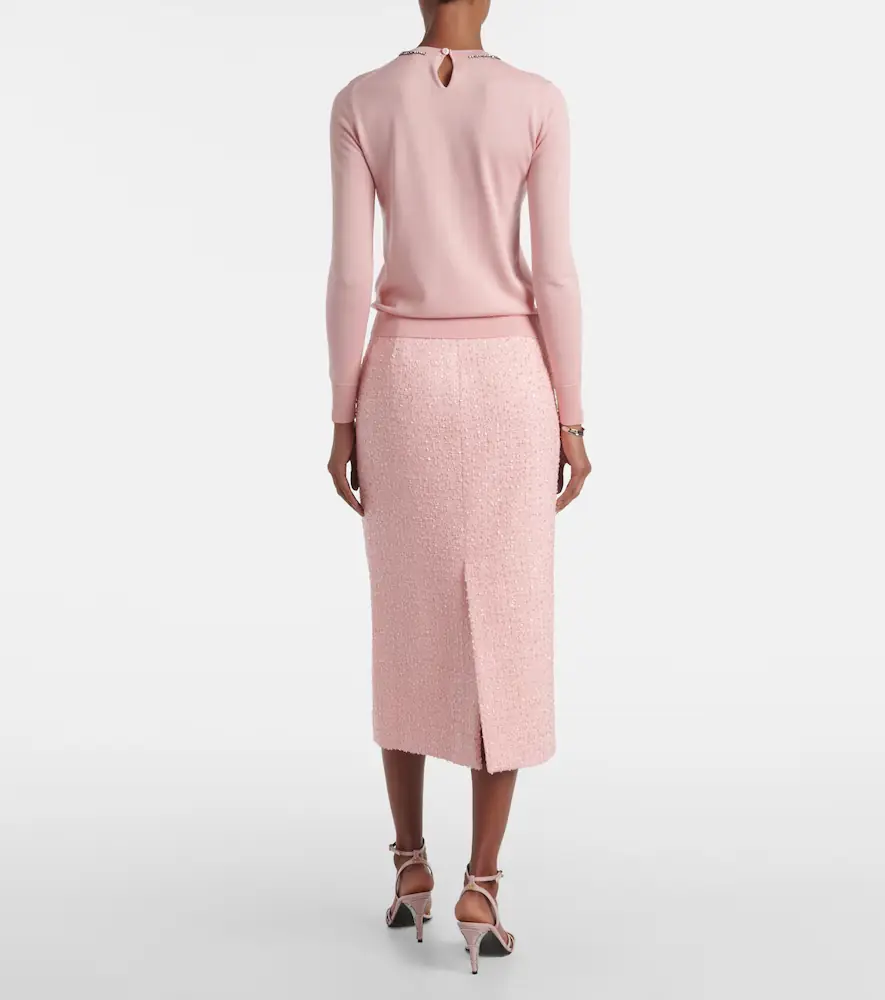 Carolina Herrera Embellished silk and cotton sweater | Thumbnail 3 Carolina Herrera Embellished silk and cotton sweater | Thumbnail 3