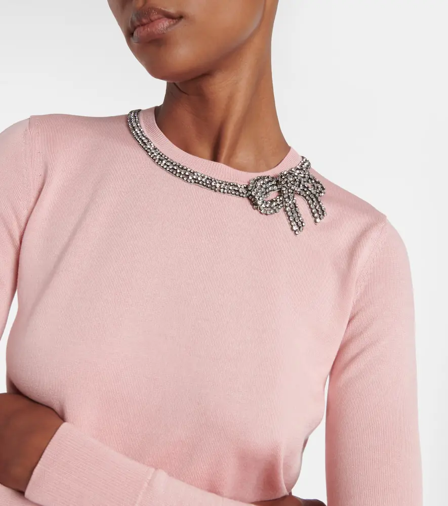 Carolina Herrera Embellished silk and cotton sweater | Thumbnail 4 Carolina Herrera Embellished silk and cotton sweater | Thumbnail 4