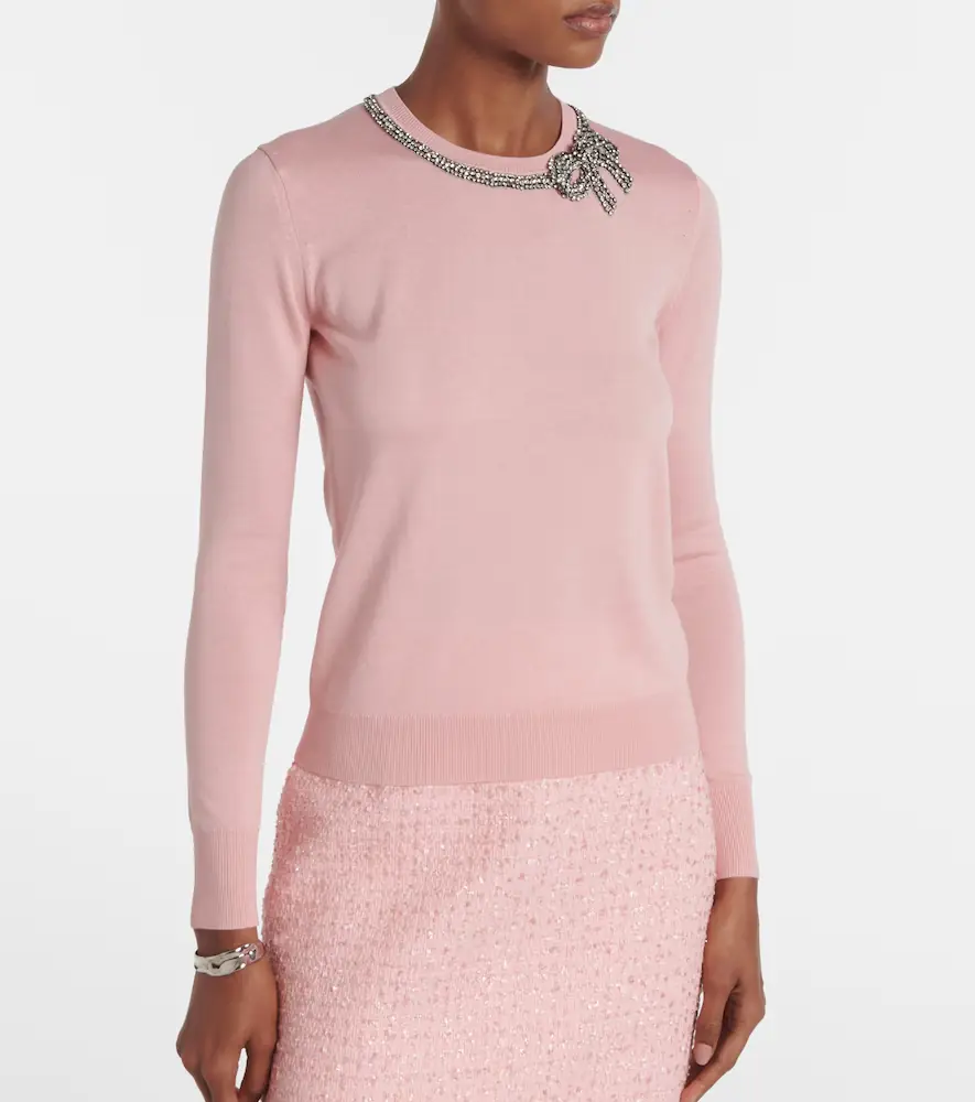 Carolina Herrera Embellished silk and cotton sweater | Thumbnail 6 Carolina Herrera Embellished silk and cotton sweater | Thumbnail 6