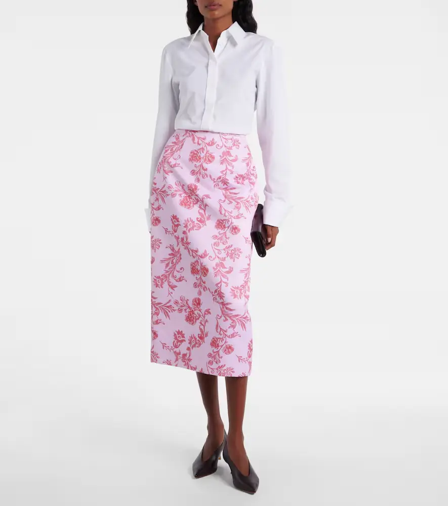 Emilia Wickstead Lorelei floral taffeta faille pencil skirt | Thumbnail 3 Emilia Wickstead Lorelei floral taffeta faille pencil skirt | Thumbnail 3