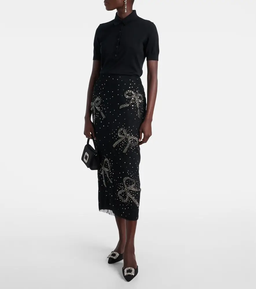 Carolina Herrera Silk and cotton-blend polo shirt | Thumbnail 2 Carolina Herrera Silk and cotton-blend polo shirt | Thumbnail 2