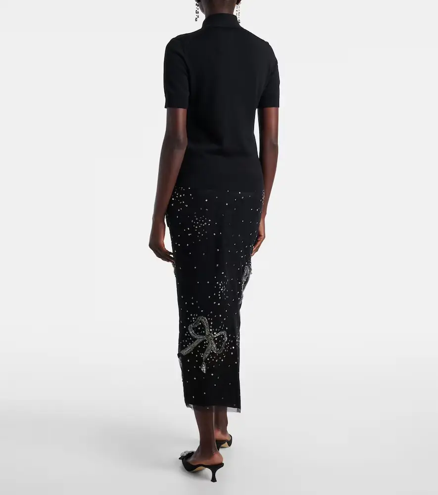 Carolina Herrera Silk and cotton-blend polo shirt | Thumbnail 5 Carolina Herrera Silk and cotton-blend polo shirt | Thumbnail 5