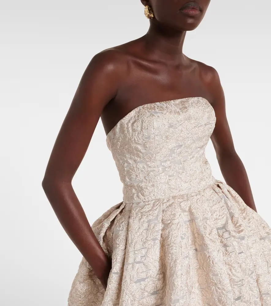 Carolina Herrera Strapless fil coupé gown | Thumbnail 2 Carolina Herrera Strapless fil coupé gown | Thumbnail 2
