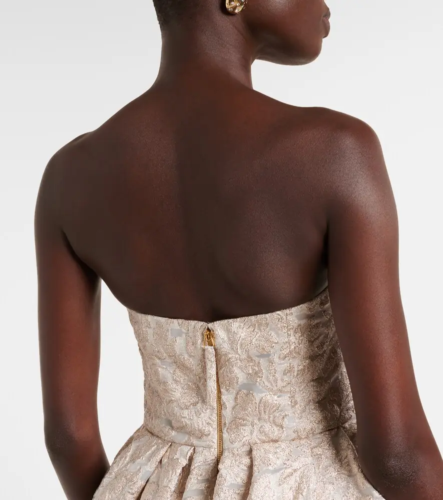 Carolina Herrera Strapless fil coupé gown | Thumbnail 3 Carolina Herrera Strapless fil coupé gown | Thumbnail 3