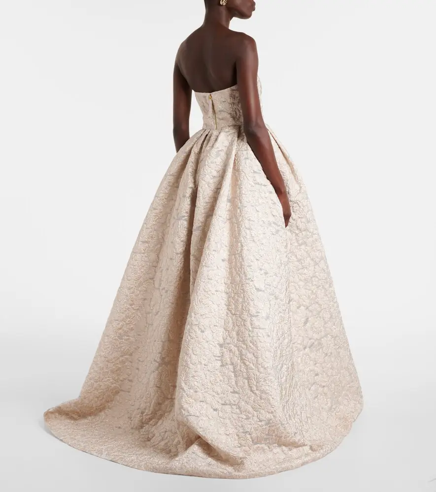 Carolina Herrera Strapless fil coupé gown | Thumbnail 4 Carolina Herrera Strapless fil coupé gown | Thumbnail 4
